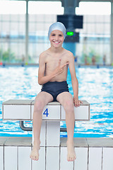 Image showing child portrait on swimming pool