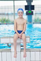 Image showing child portrait on swimming pool