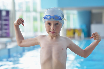 Image showing child portrait on swimming pool