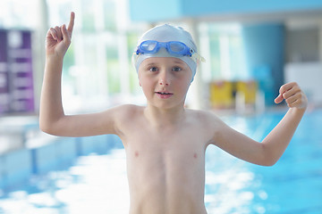 Image showing child portrait on swimming pool