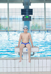 Image showing child portrait on swimming pool