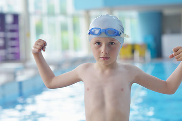 Image showing child portrait on swimming pool