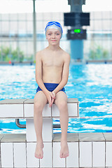 Image showing child portrait on swimming pool