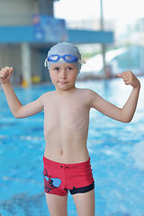 Image showing child portrait on swimming pool