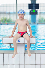 Image showing child portrait on swimming pool