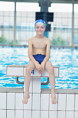 Image showing child portrait on swimming pool