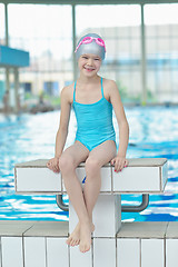 Image showing child portrait on swimming pool