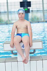 Image showing child portrait on swimming pool