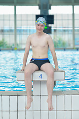 Image showing child portrait on swimming pool