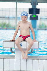 Image showing child portrait on swimming pool