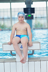 Image showing child portrait on swimming pool