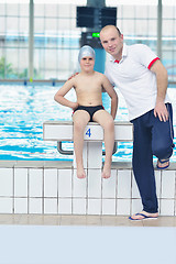 Image showing child portrait on swimming pool