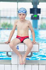 Image showing child portrait on swimming pool