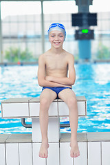 Image showing child portrait on swimming pool