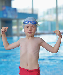 Image showing child portrait on swimming pool