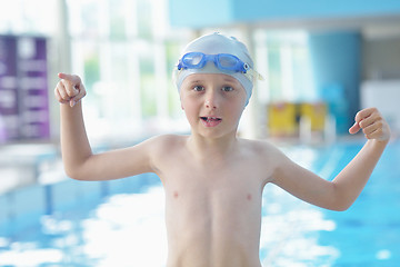 Image showing child portrait on swimming pool