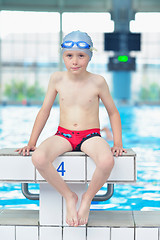 Image showing child portrait on swimming pool