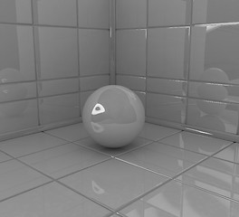 Image showing Corner in the room with ball 