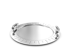 Image showing Chrome salver