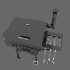 Image showing oven barbecue grill