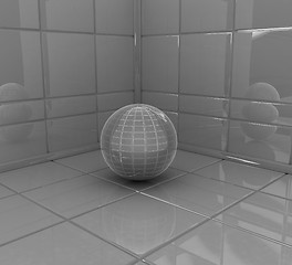 Image showing Corner in the room with ball 