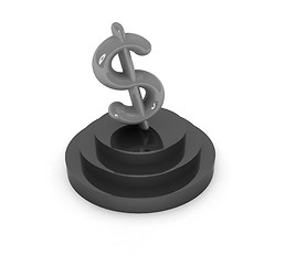 Image showing icon dollar sign on podium