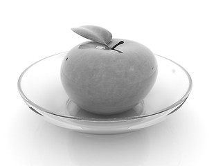 Image showing apple on a plate 