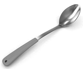 Image showing Gold long spoon