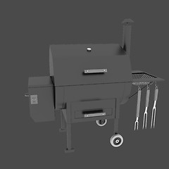 Image showing oven barbecue grill