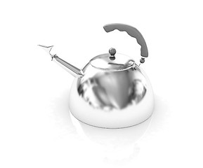 Image showing Glossy chrome kettle 