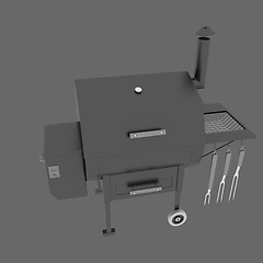 Image showing oven barbecue grill