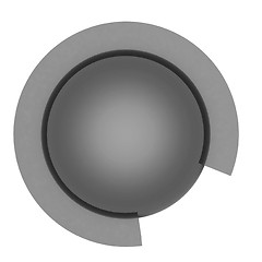 Image showing Button sphere with a semicircle