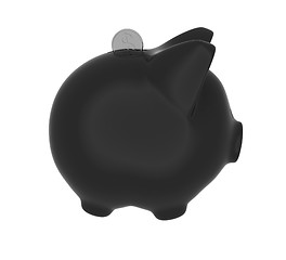 Image showing piggy bank and falling coins