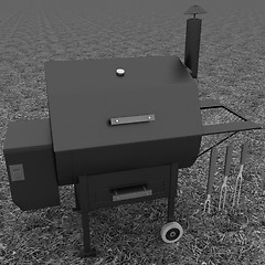 Image showing oven barbecue grill