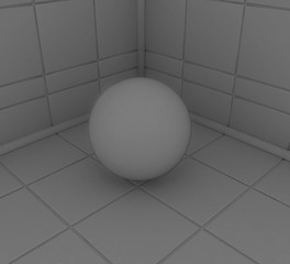 Image showing Corner in the room with ball 
