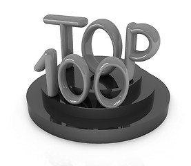 Image showing Top hundred icon on white background