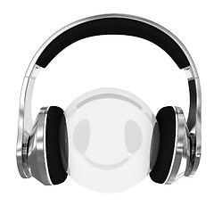 Image showing Gold headphones icon 