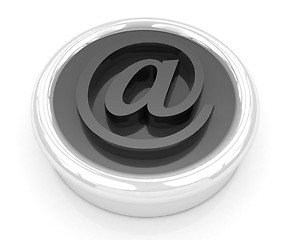 Image showing 3d button email Internet push 