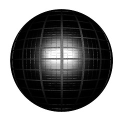 Image showing Black Gold Ball 3d render 