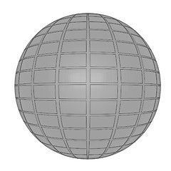 Image showing Gold Ball 3d render 