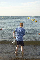 Image showing Children on the beach