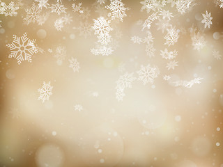 Image showing Christmas background with snowflakes. EPS 10