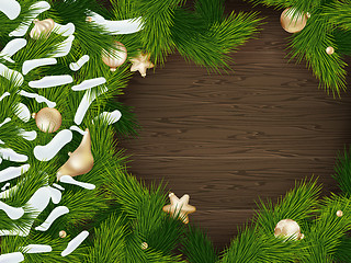 Image showing Christmas fir tree background. EPS 10