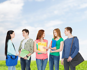 Image showing group of smiling students standing