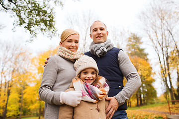 Image showing happy family in autumn park