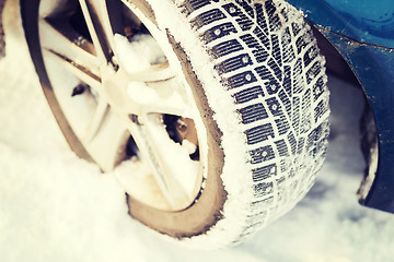 Image showing closeup of car winter tire