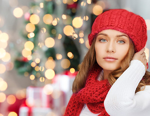 Image showing young woman in winter clothes