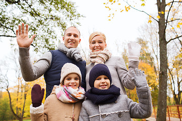 Image showing happy family in autumn park