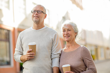 Image showing senior couple on city street