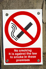 Image showing No Smoking sign